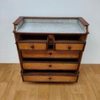 Vintage Frans Dressoir Commode Ladekast Met Marmer Blad 505 thumbnail 9