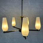 Vintage Hanglamp Messing/Opaline thumbnail 3