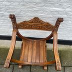 Antieke Stoel - Dagobertstoel Met Mooie Details En Kussentje thumbnail 10