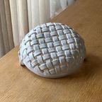 Vintage 70S Porcelain Woven Basket thumbnail 2