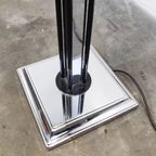 Chrome And Black Floor Lamp ,Hollywood Regency’ In Style Of Willy Rizzo, 1970S thumbnail 6