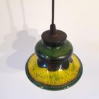 * Vintage Hanglamp Keramieke Lamp Jaren 70 Gele Lamp thumbnail 4