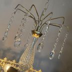 Vintage Kristallen Kroonluchter Hanglamp Brons Goud Frame thumbnail 6