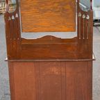 Engelse Art Deco Kaptafel Hout Met Spiegel Engels thumbnail 14