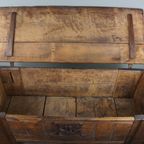 Zeer Grote 16e Eeuwse Primitieve Eikenhouten Kist/ Salontafel/ Dressoir thumbnail 8