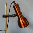 Mid Century Vloerlamp Met Bourdeaux Red Spots / Space Age Standing Light thumbnail 10