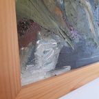 * Vintage Schilderij Zonnebloemen Olieverf Op Doek thumbnail 6