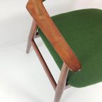 Vintage Deense Stoel Erik Kirkegaard | Gestoffeerd Ploegstof thumbnail 2