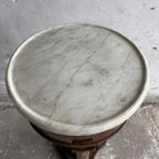 Antique Marble Top Pedestal Table thumbnail 6