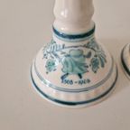 2 Antieke Kandelaars Stork Koningklijke Machine Fabriek thumbnail 3