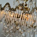 Art Nouveau Stijl Kroonluchter Hanglamp Vintage Staafjes Lamp Kristal Swarovski thumbnail 12