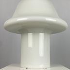 Large Fully White Glass Peill And Putzler Mushroom Table Lamp Xl 1970 thumbnail 9