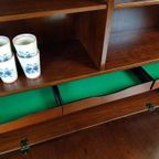 Vintage Palissander Kast | Wandkast Klep Boekenplanken thumbnail 6