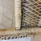 Vintage Geweven Rotan / Rattan Stoel / Luie Bohemian Stoel ( Lazy Rotan Chair ) thumbnail 13
