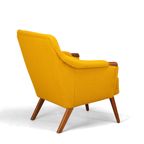 Geherstoffeerde Deens Design Gele Fauteuil By Johannes Andersen, 1960S thumbnail 5