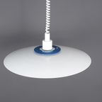 Deense Design Lamp Wit Metaal, 1980s thumbnail 6