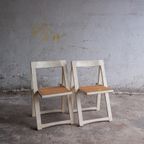 Vintage Folding Chair With Mesch Seating thumbnail 2