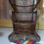 Rohé Noordwolde Rattan Peacock Chair (gio Ponti Style) Rotan Fauteuil Vintage thumbnail 4