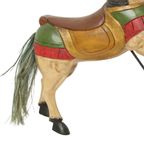 Vintage Houten Carrousel Paard Handbeschilderd Decoratief thumbnail 13