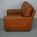 Roche Bobois Clubfauteuil In Tan/Cognac Nekleer thumbnail 9