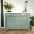 Vintage Commode Met Marmer Blad thumbnail 7