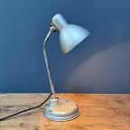 Zilvergrijze Bauhaus Bureaulamp thumbnail 3