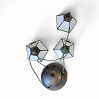 3 Light Chandelier With Glass Shades /art Deco thumbnail 8