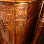 Grote Luikse Deux Corps Vitrinekast. thumbnail 11