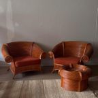 Rotan Bamboe Loungeset Bank Fauteuils Design Vintage thumbnail 8
