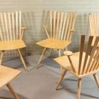 Set Van 5 Deens Design 'mikado' Stoelen, Kvist thumbnail 2