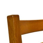 Vintage Set Van 6 Eetkamerstoelen Eiken En Riet Design thumbnail 22