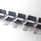 Set Van 5 Mid-century Mg5 Stoelen Van Matteo Grassi, Italië Jaren 80 thumbnail 2