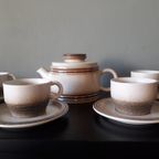 Mid Century Vintage Gerzit West Germany Koffie Of Thee Servies. 15 Delig. thumbnail 2