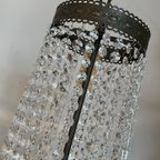 2 Stuks Vintage Kristallen Kroonluchters Hanglampen Brons Frame thumbnail 7