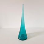 Vintage Aqua Blauwe Glazen Vaas thumbnail 5