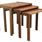 Set Of 3 Nesting Tables 'frankenau' Bijzettafel Tafeltjes Vintage thumbnail 8