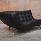 Exclusieve Zwarte Leren Montis Quintus Design Chaise Longue thumbnail 3