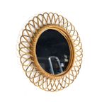 Franco Albini Rotan Spiegel Vintage thumbnail 9