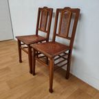 Vintage Houten Café Stoelen, Bistrostoelen, Eetkamerstoelen Set Prijs thumbnail 19
