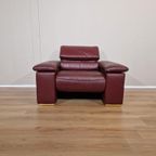 Montel Vintage - Fauteuil - Bordeaux - Leder - Verstelbaar thumbnail 4