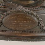 Zeldzaam Messing Zeilschip – Gesigneerd En Gemaakt In 1912 thumbnail 4