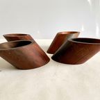 Set Van 4 Vintage Palissander Servetringen | Kerst thumbnail 5