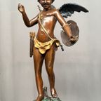 Bronzen Beeld Van Cupido. Massief Brons thumbnail 2