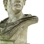 Prachtige Verweerde Apollo Buste Tuinbeeld Gegoten Steen 65cm thumbnail 18
