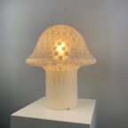 Large White Glass Peill And Putzler Mushroom Table Lamp Xl 1970 thumbnail 3