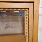 Licht Houten Antiek Theekastje Vitrine Wijntafel Kastje thumbnail 18