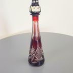 Vintage Karaf Val Saint Lambert Rood Kristal Mid Century '60 | Kerst thumbnail 2