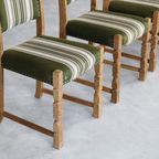 Brutalist Eetkamerstoelen | Vintage Stoelen | Jaren 60 | Eik thumbnail 2