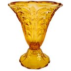 Artdeco Vaas Amber Glas 1930’s thumbnail 2