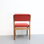 Set Van 4 Vintage Stoelen Pastoe Sa07 Rood thumbnail 14